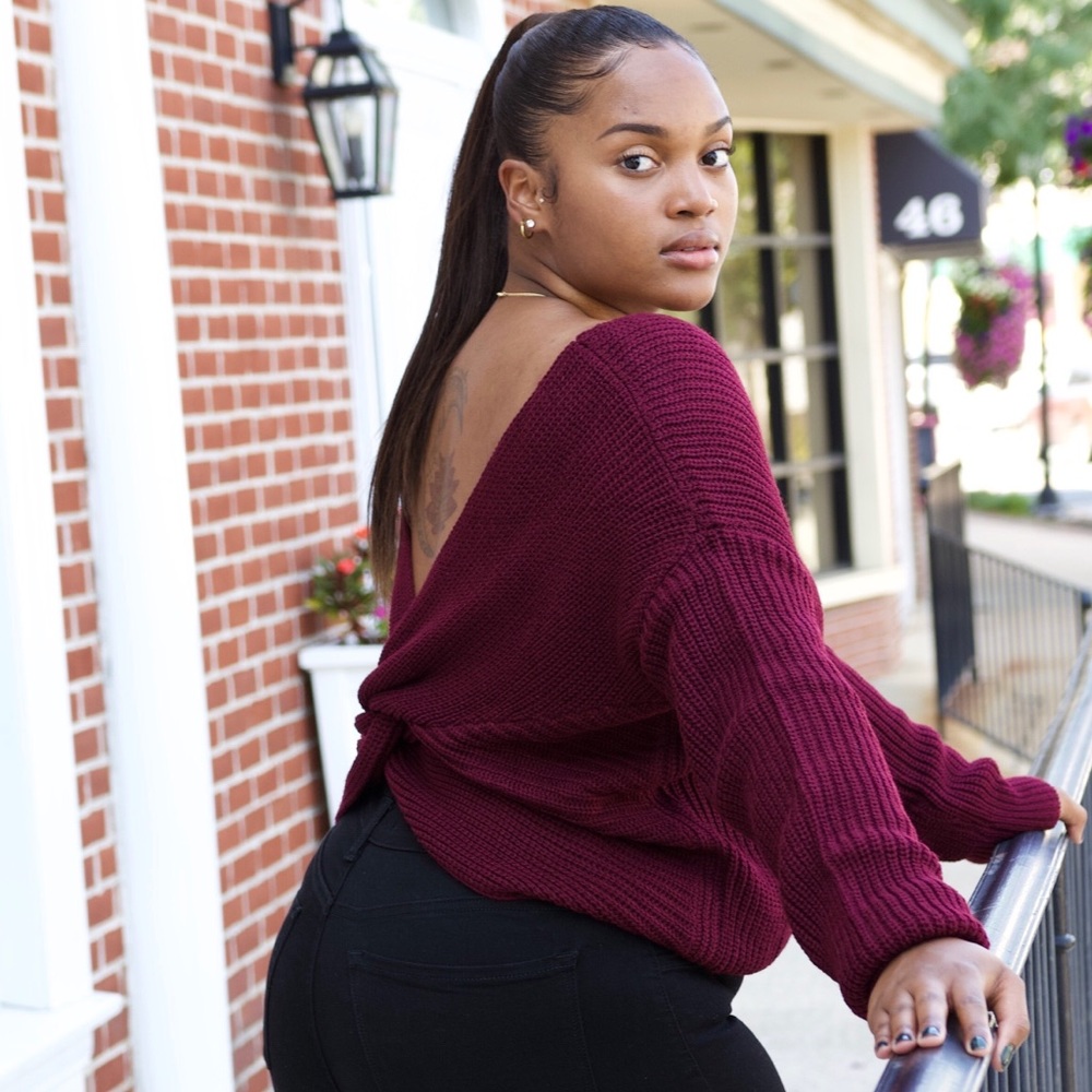 V back sweater - Picture 3 of 4